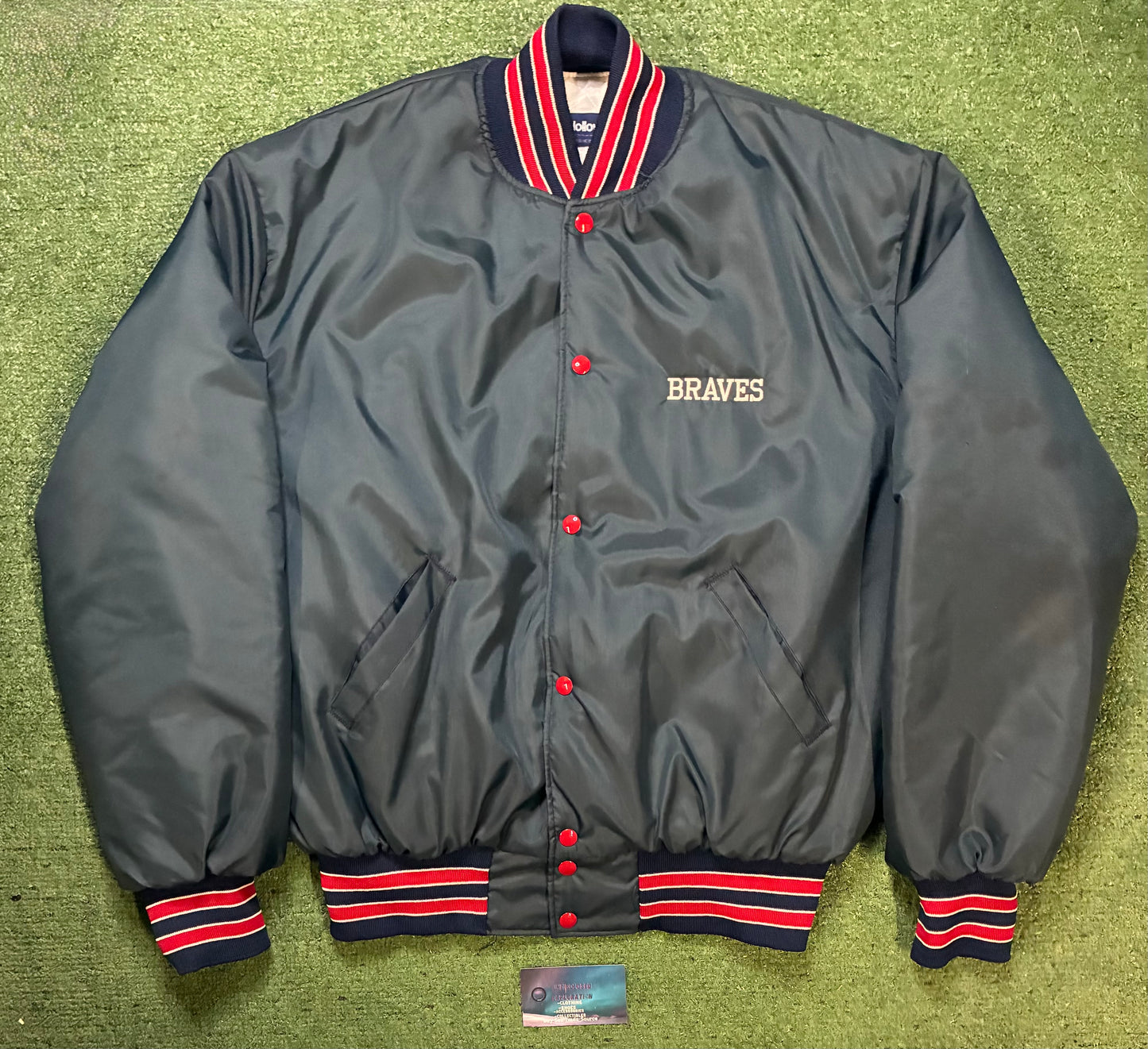 vintage 1990s Atlanta Braves satin bomber jacket