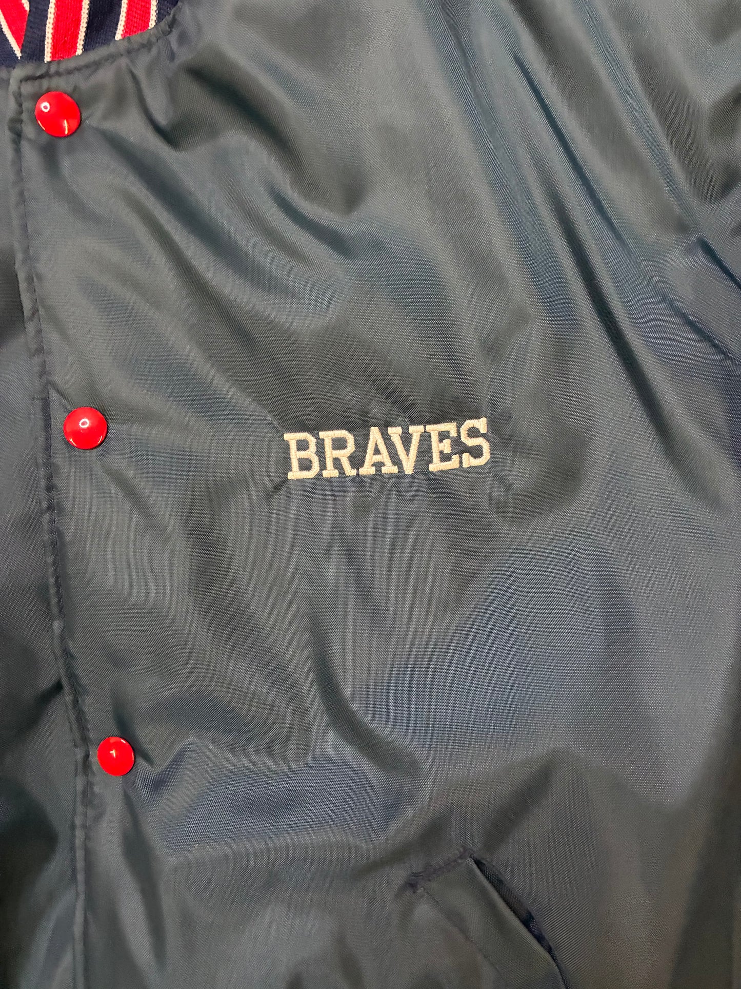 vintage 1990s Atlanta Braves satin bomber jacket