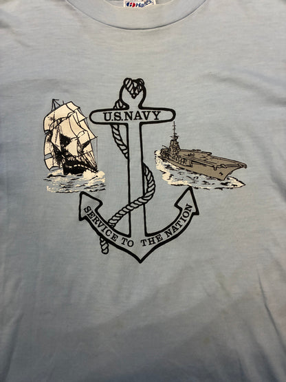 Vintage 1980s U.S Navy service to the nation tee