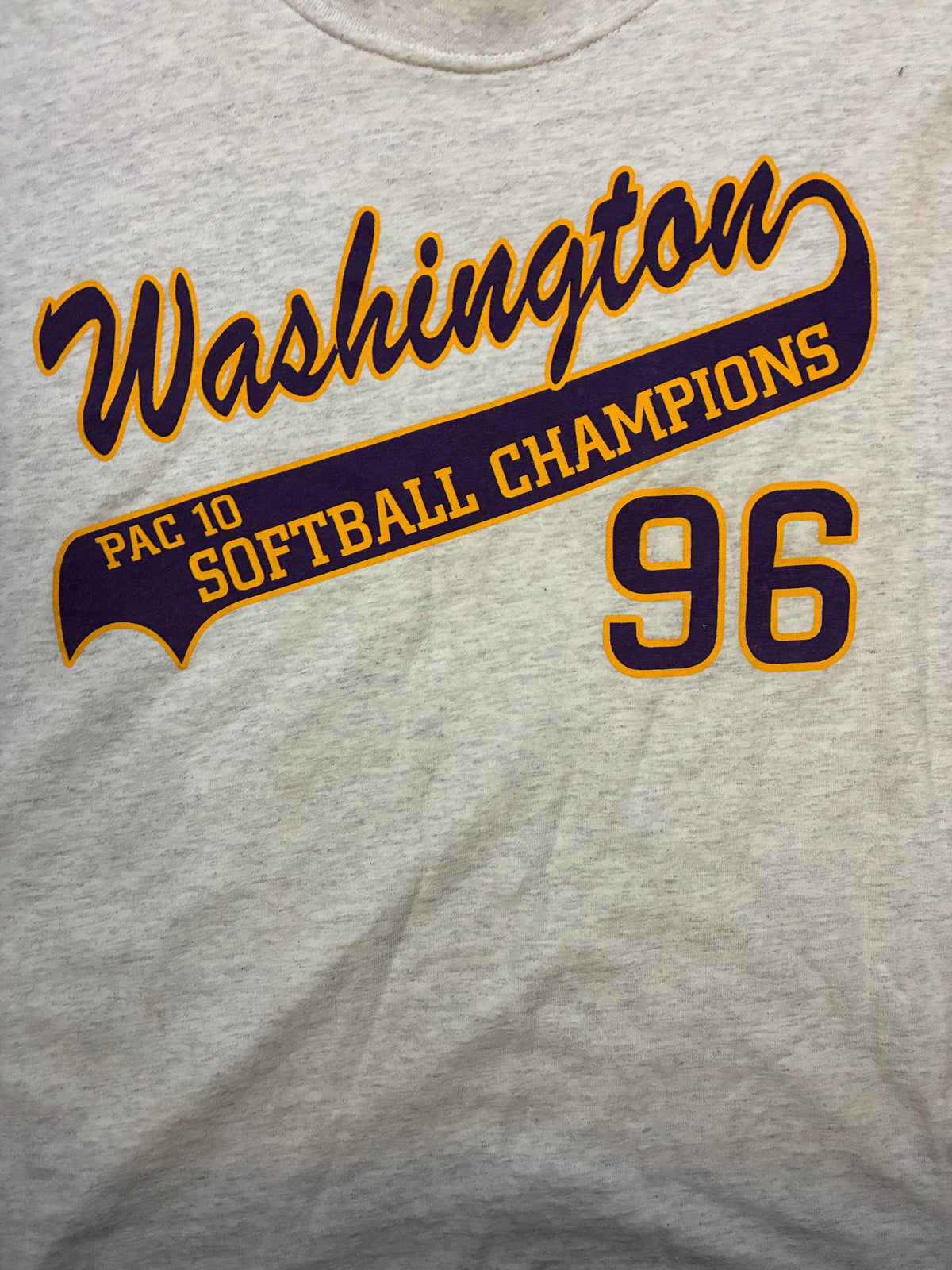 Vintage 1990s University of Washington PAC 10 softball champions