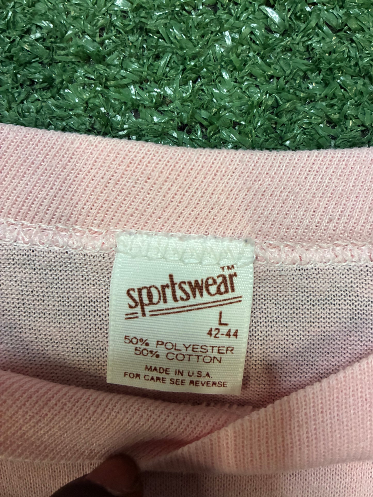 vintage 1970s I love CRB Kansas City pink & black tee