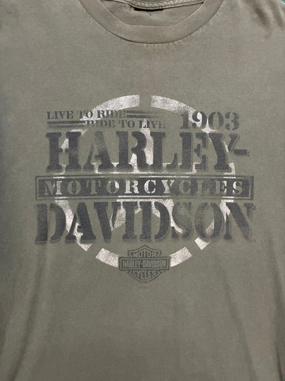 Harley Davidson olive green Scottsdale longsleeve