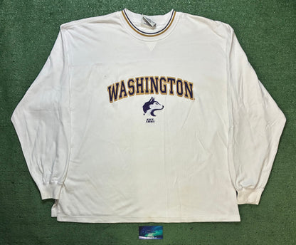 Vintage UW university of Washington embroidered longsleeve