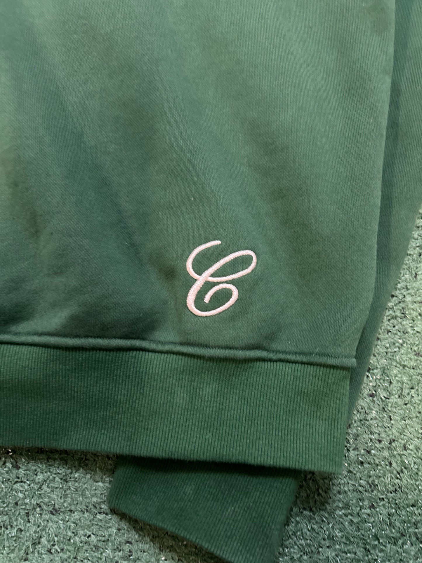 Cactus valley forest green rhinestone zip up hoodie
