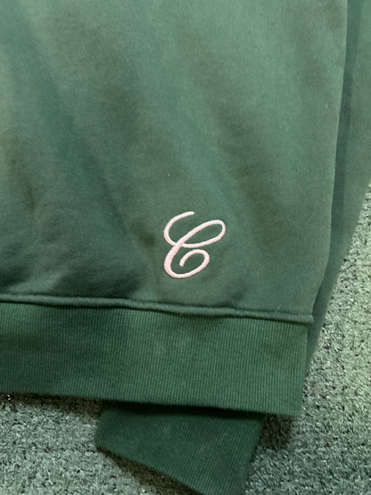 Cactus valley forest green rhinestone zip up hoodie