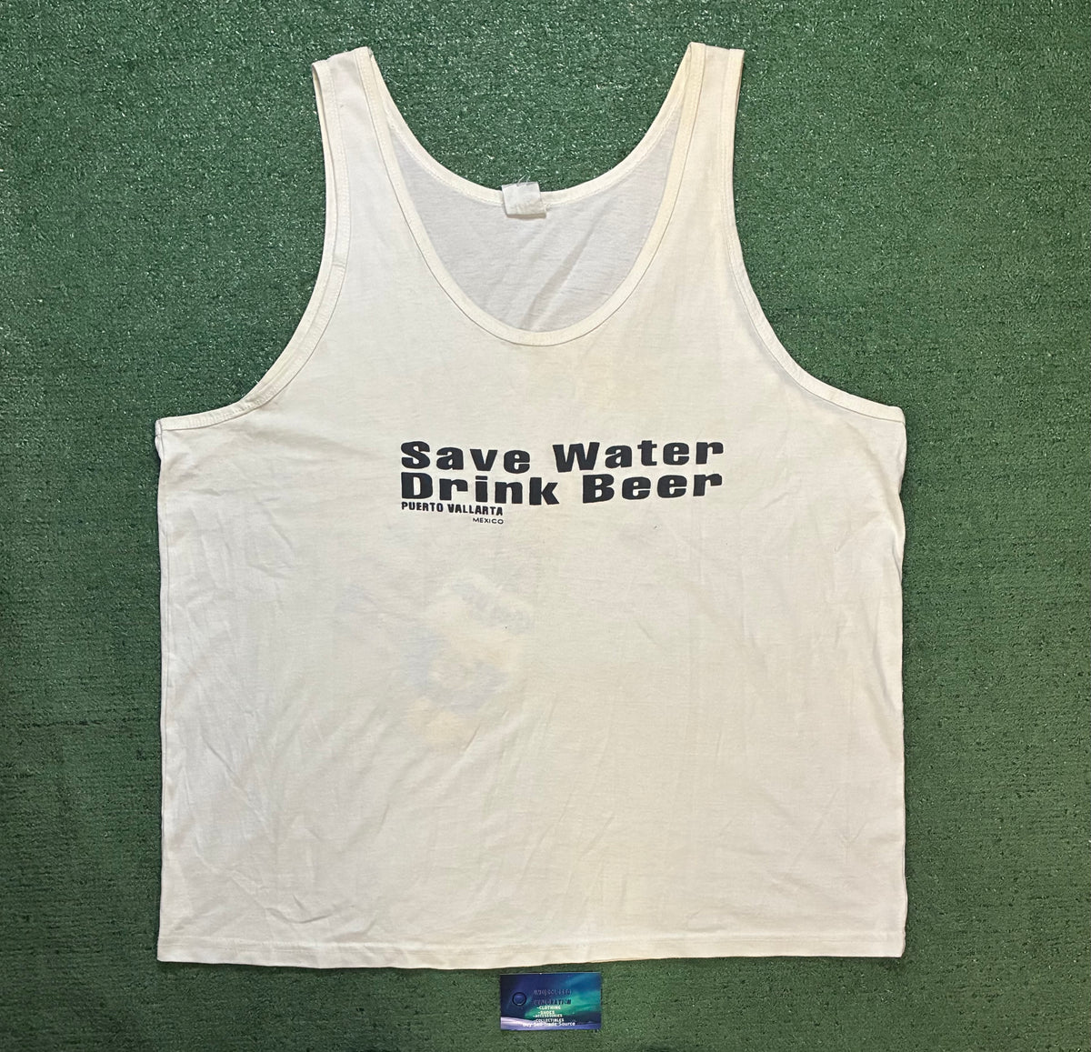 Vintage 1990s Save water drink beer corona tank top