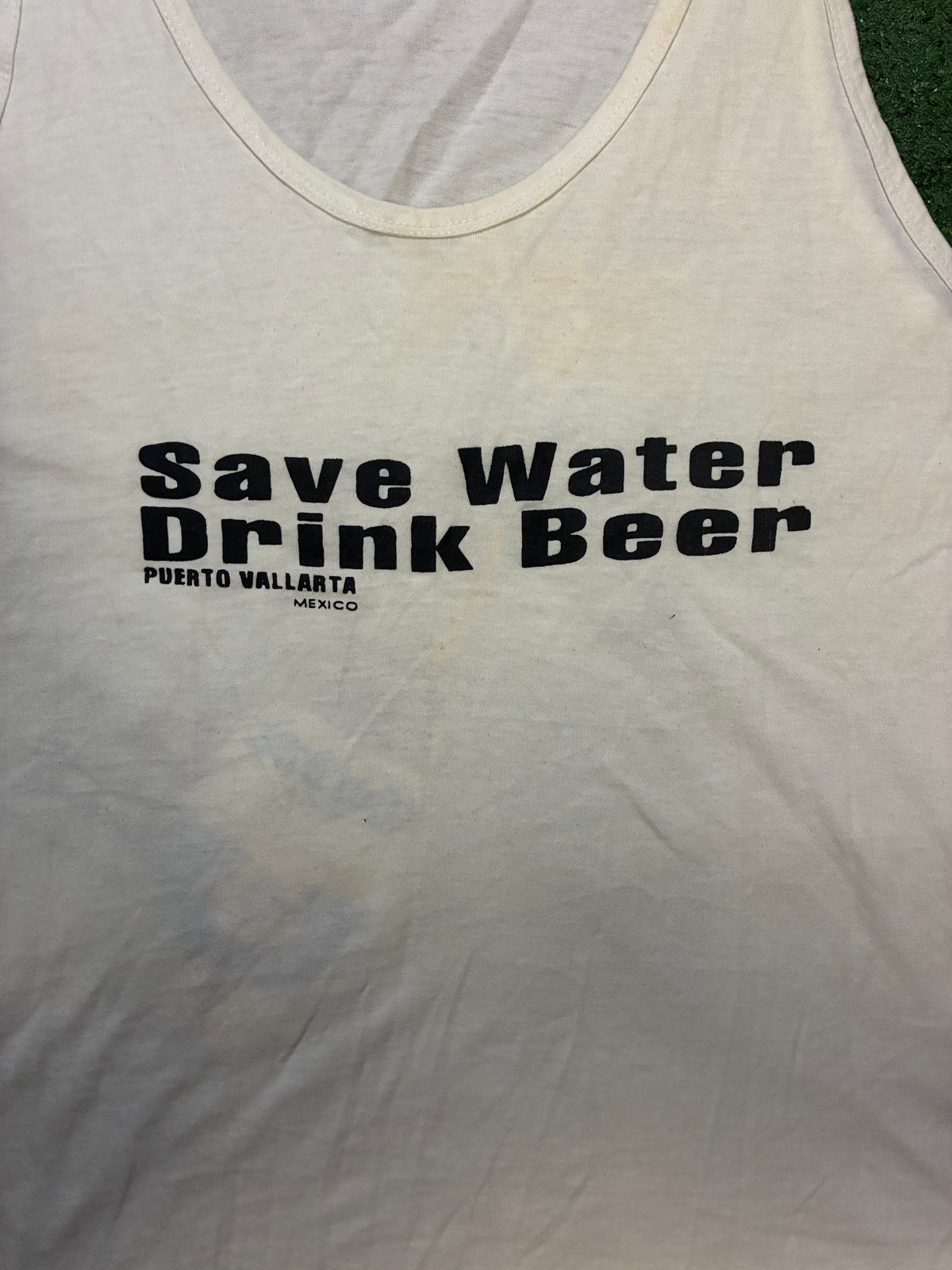 Vintage 1990s Save water drink beer corona tank top