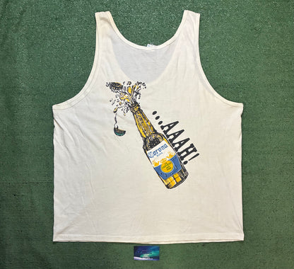 Vintage 1990s Save water drink beer corona tank top