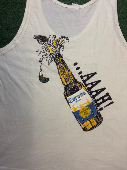 Vintage 1990s Save water drink beer corona tank top