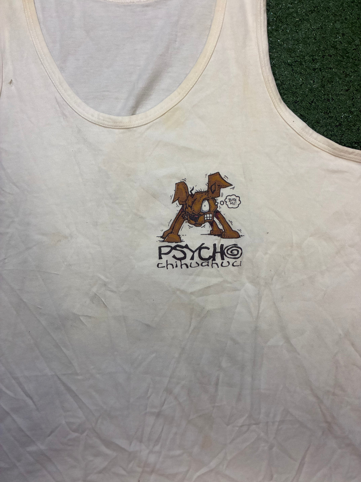 Vintage 1990s Psycho Chihuahua tank top