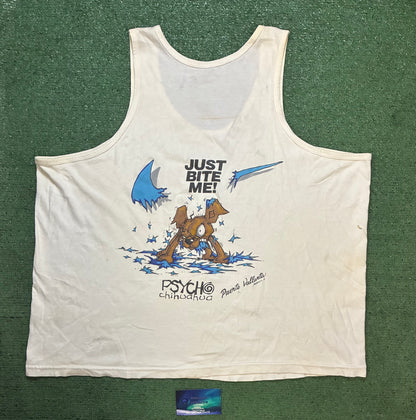 Vintage 1990s Psycho Chihuahua tank top