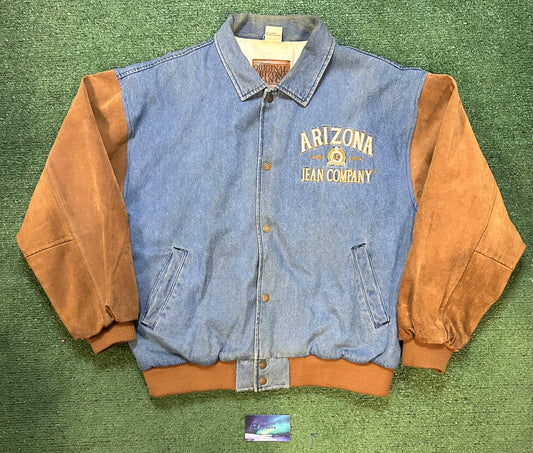 Vintage 1990s Arizona jean denim suede jacket