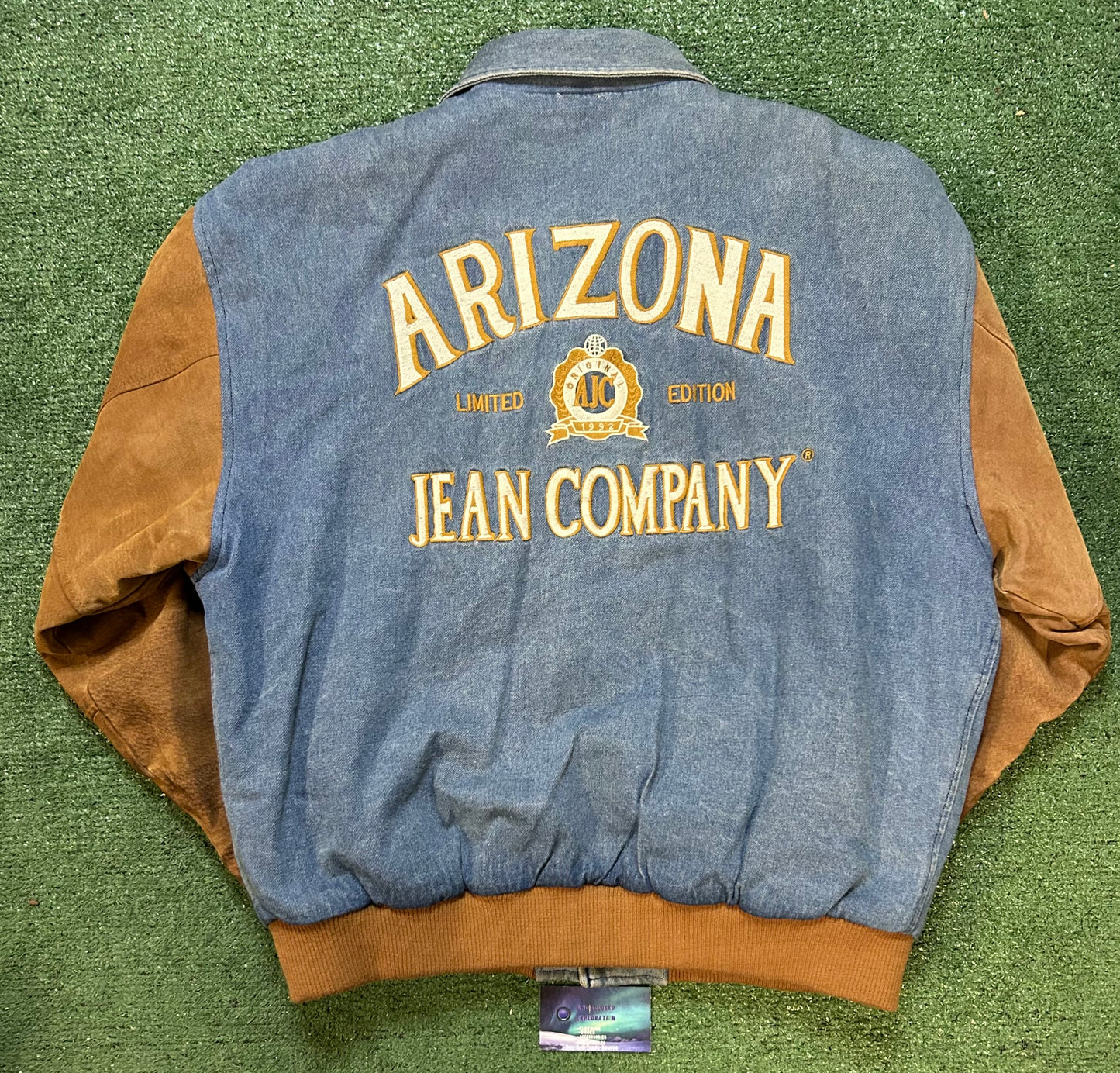 Vintage 1990s Arizona jean denim suede jacket
