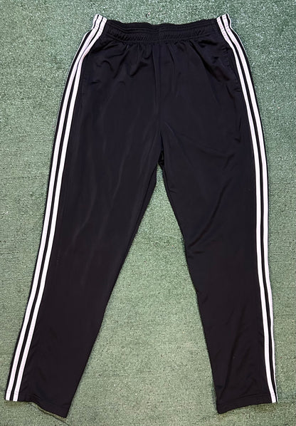 Adidas black and white track pants