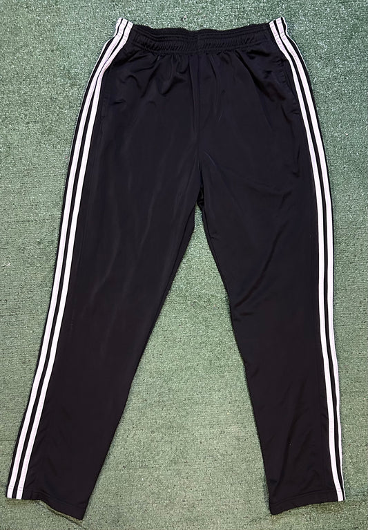 Adidas black and white track pants