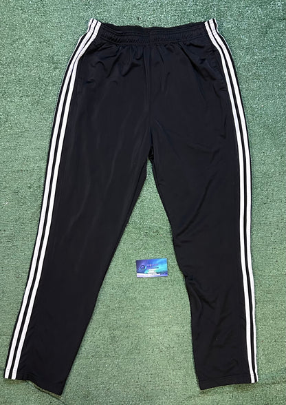 Adidas black and white track pants