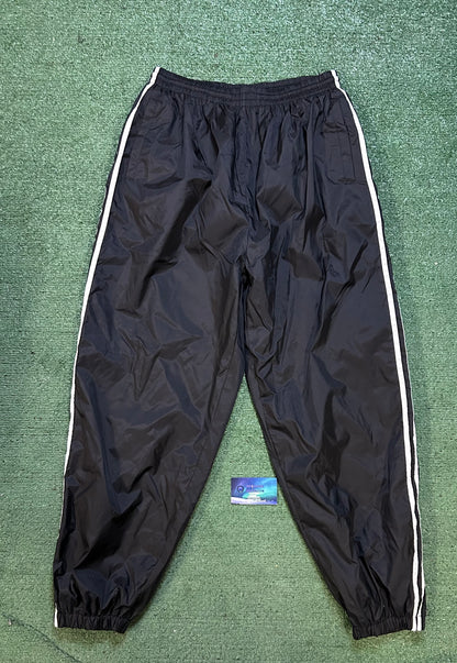 Black and white track pants