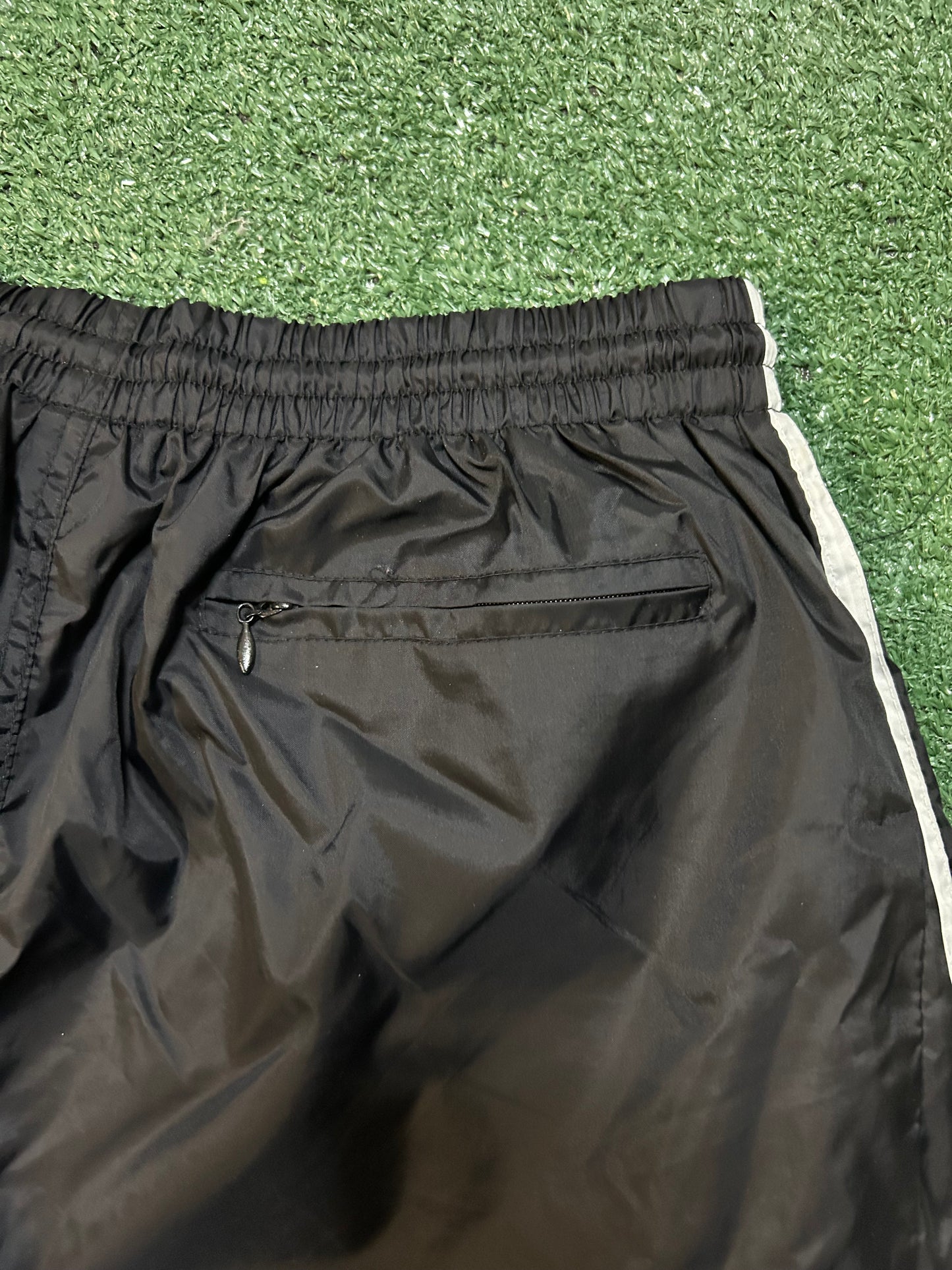 Black and white track pants