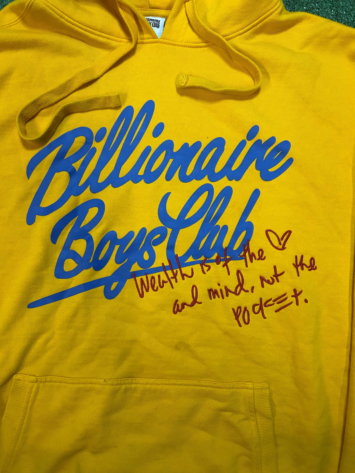 Billionaire boys club wealth is in the heart and mind not the pocket hoodie