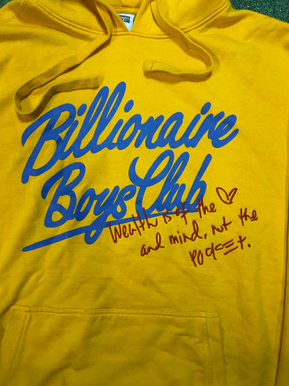 Billionaire boys club wealth is in the heart and mind not the pocket hoodie