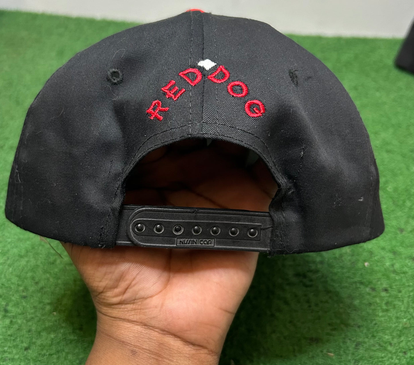 Vintage 1990s red dog hat