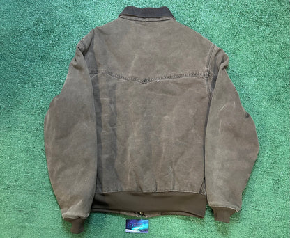 Vintage 1990s carhartt Santa Fe embroidered brown jacket