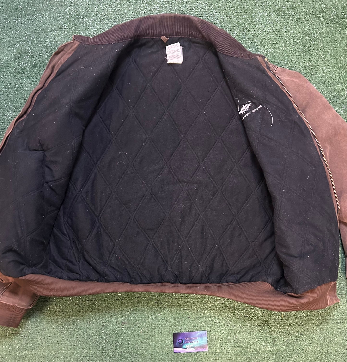 Vintage 1990s carhartt Santa Fe embroidered brown jacket