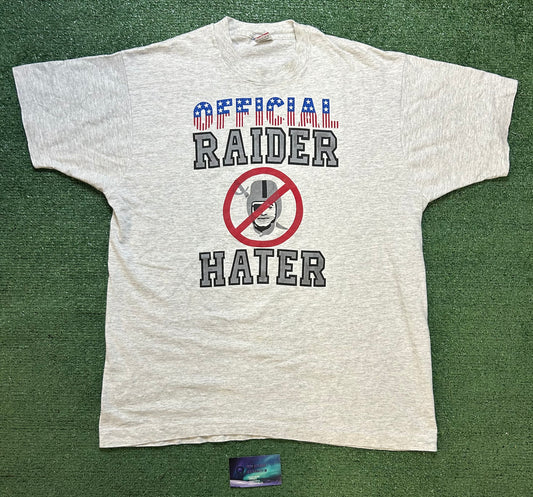 Vintage 1980s NFL Raider hater tee