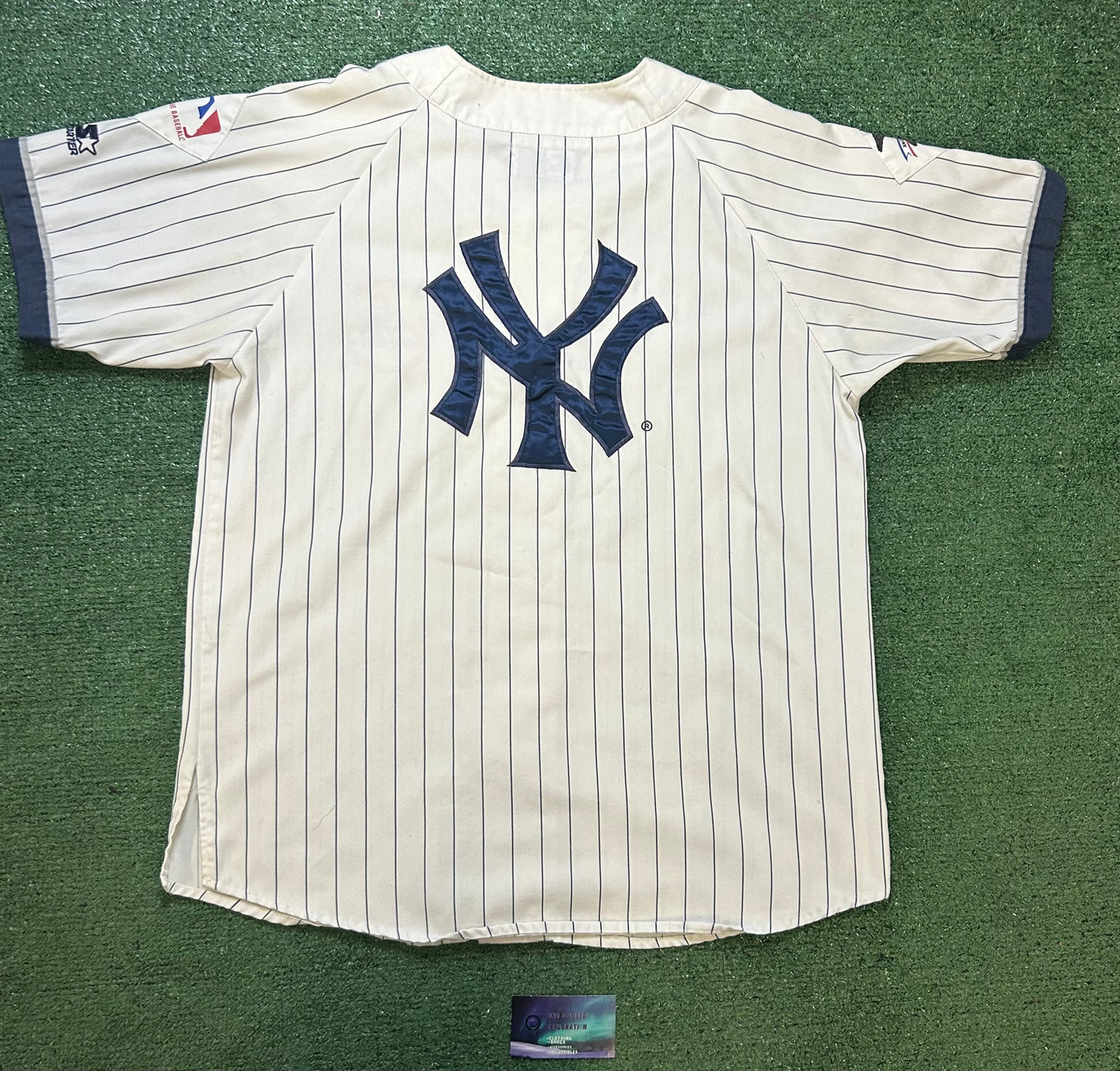 Vintage 1990s Starter New York Yankees pinstripe jersey