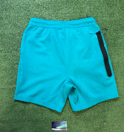 Nike tech fleece blue and orange shorts
