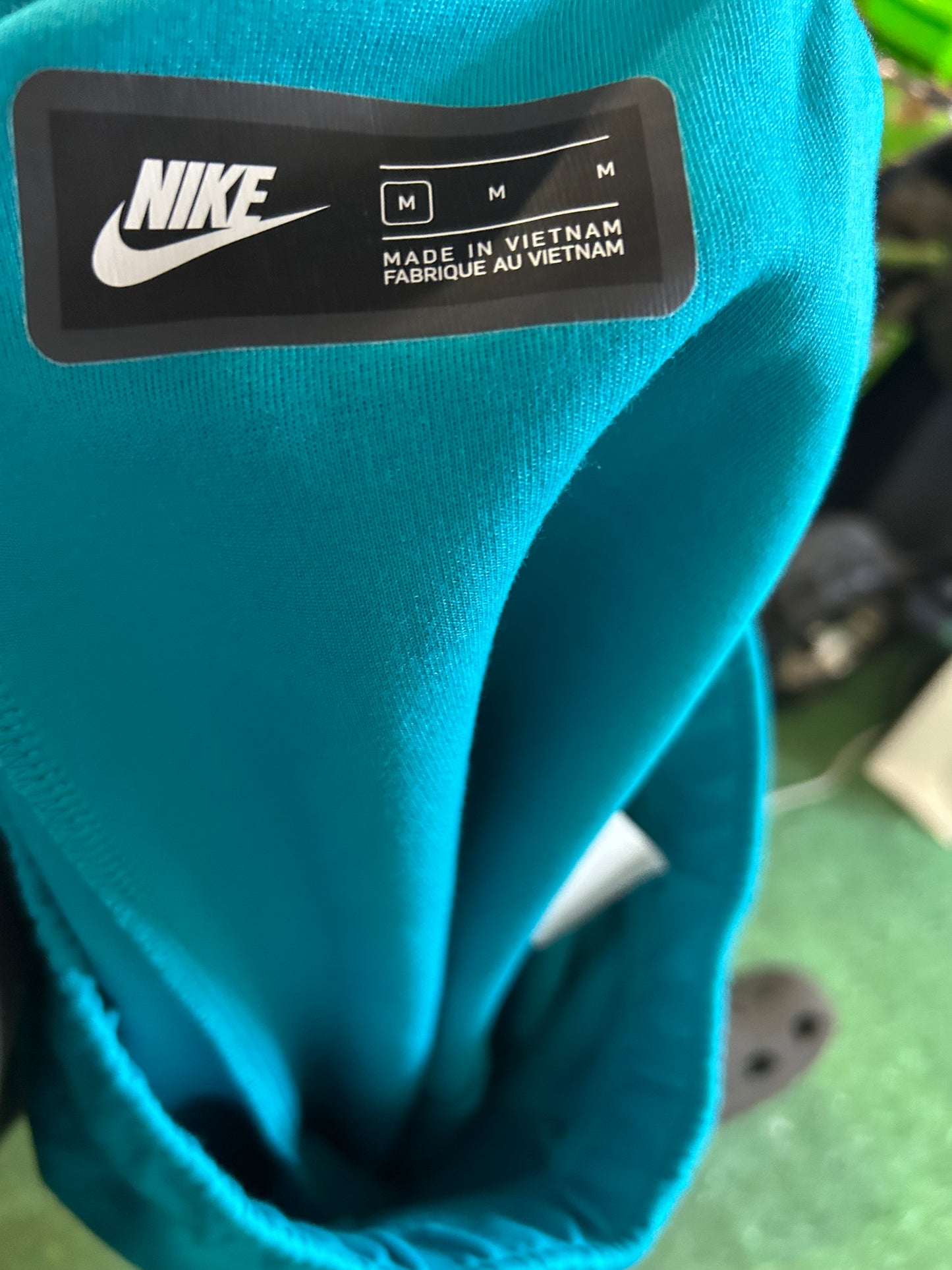 Nike tech fleece blue and orange shorts