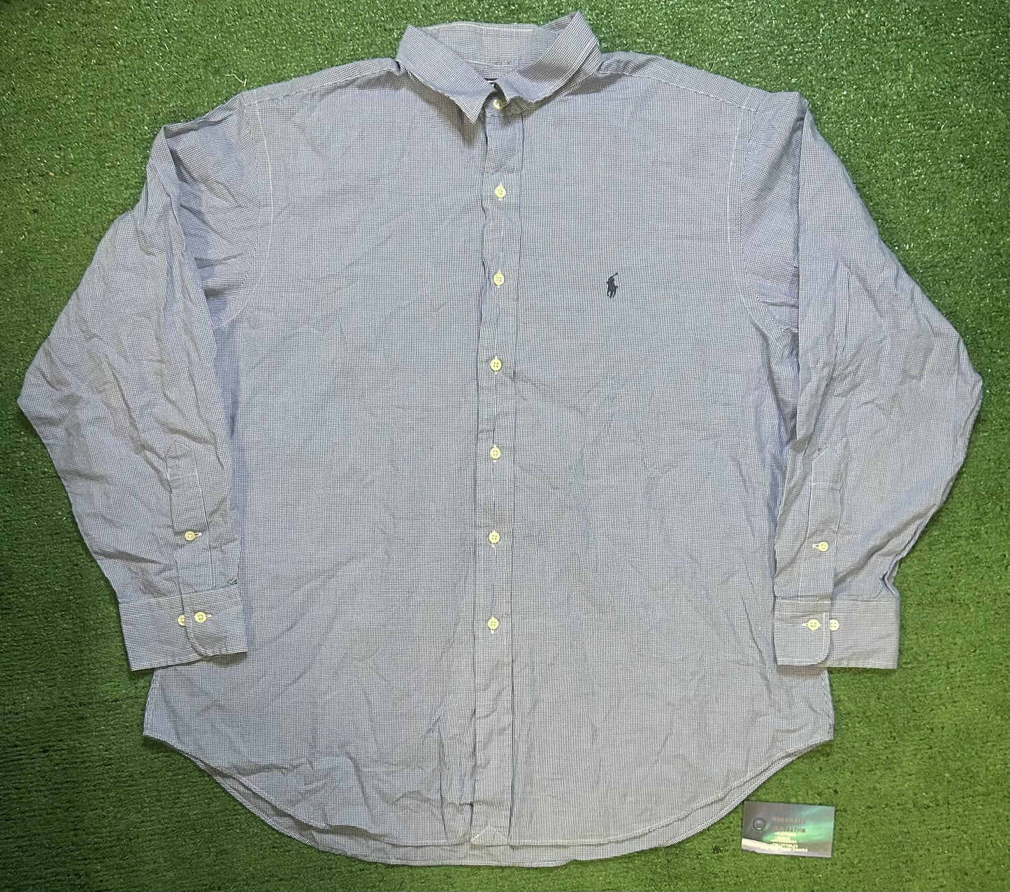 Polo Ralph Lauren blue and white button up