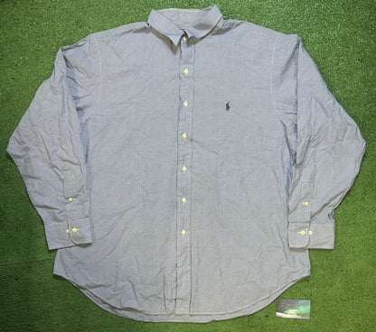 Polo Ralph Lauren blue and white button up