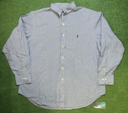 Polo Ralph Lauren blue and white button up