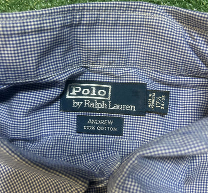 Polo Ralph Lauren blue and white button up