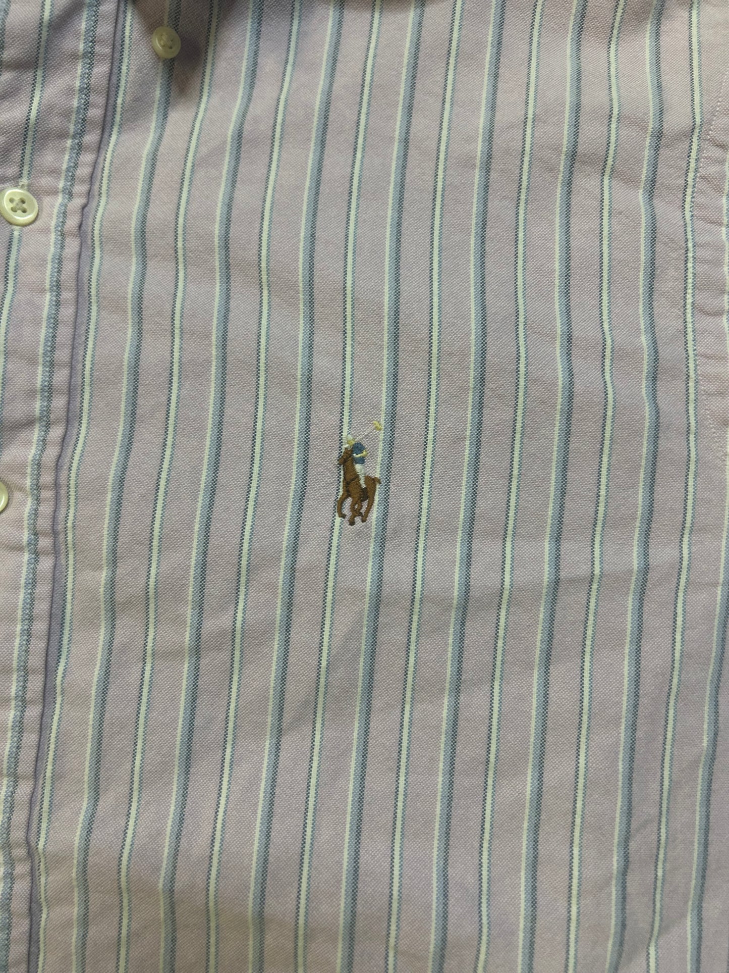 Polo Ralph Lauren pink and blue striped button up