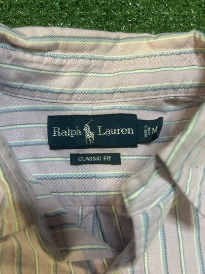 Polo Ralph Lauren pink and blue striped button up
