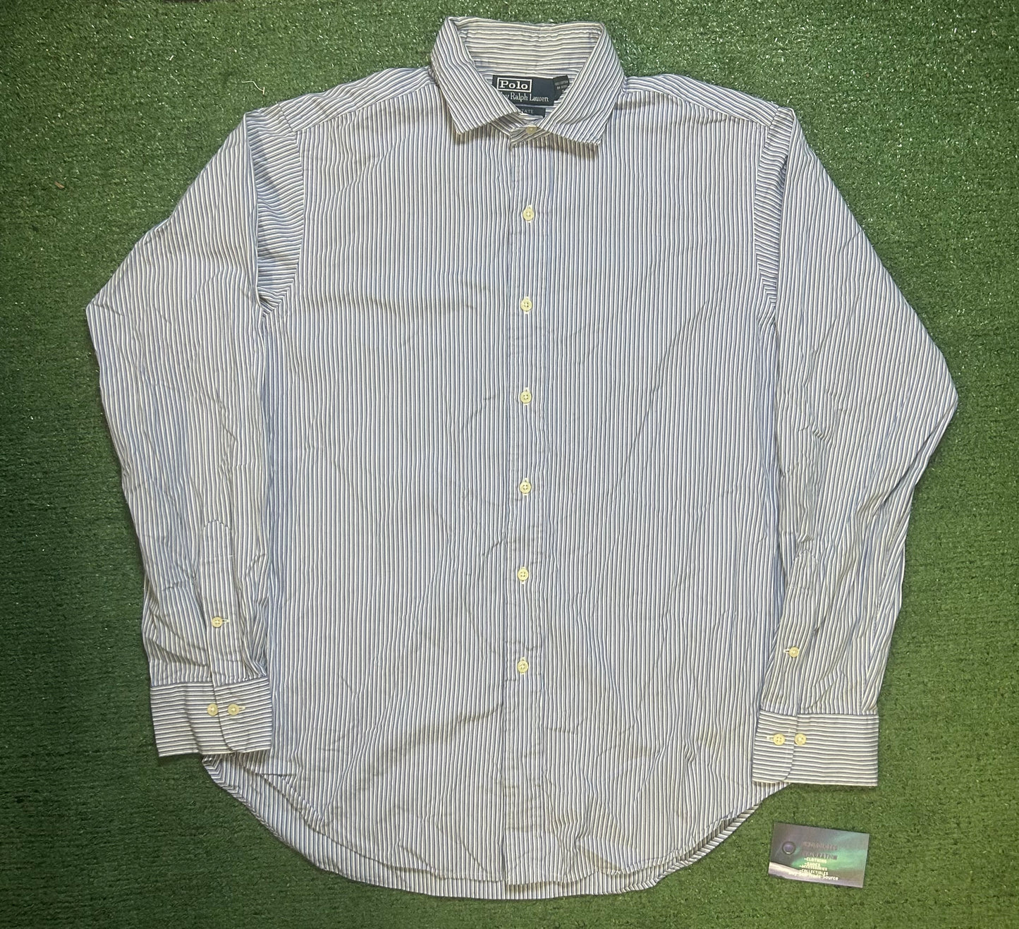 Polo Ralph Lauren blue and white button up