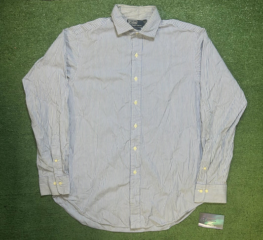 Polo Ralph Lauren blue and white button up