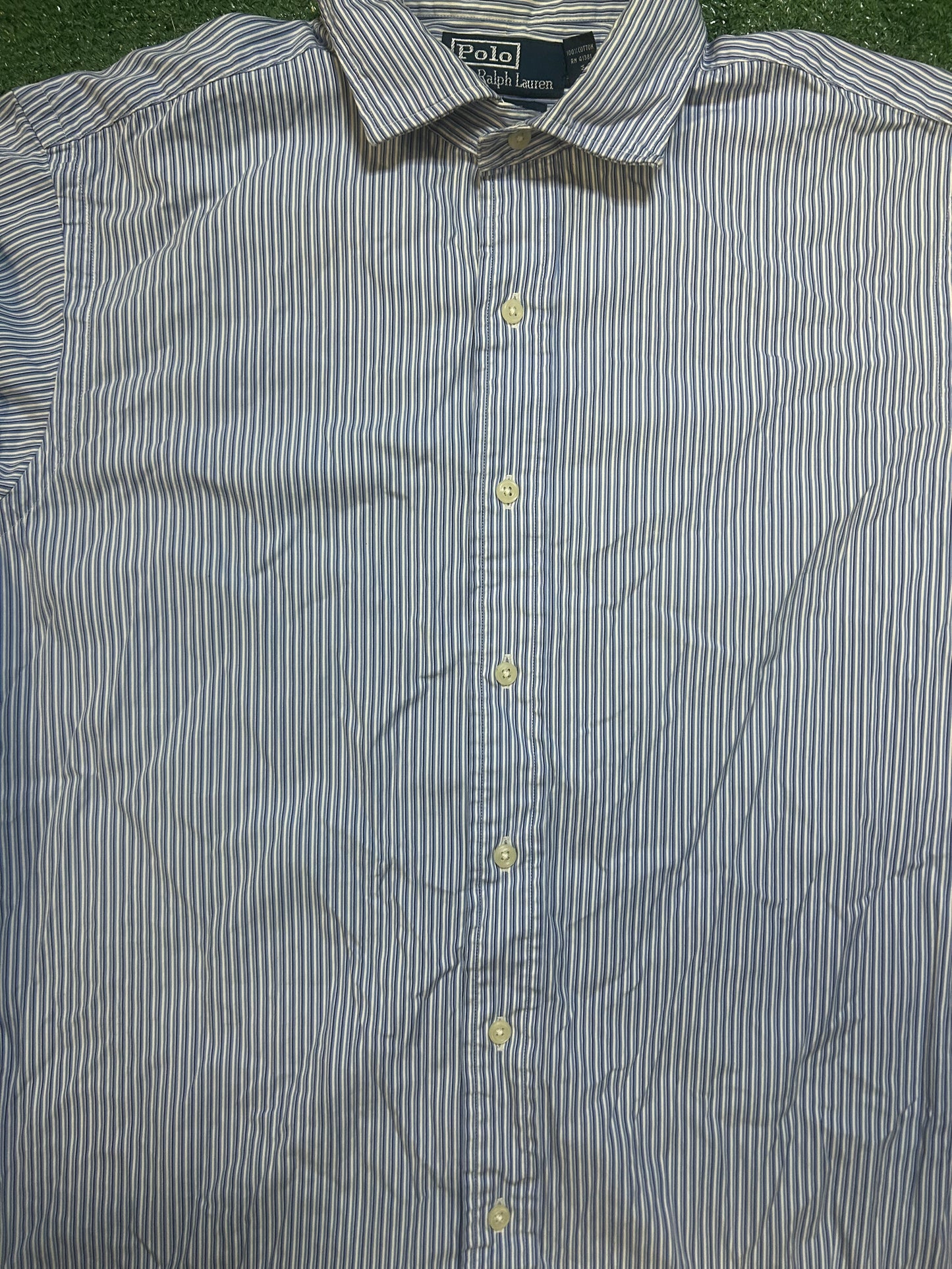 Polo Ralph Lauren blue and white button up