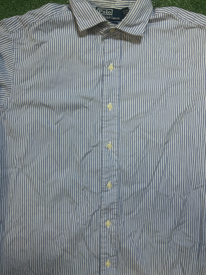 Polo Ralph Lauren blue and white button up