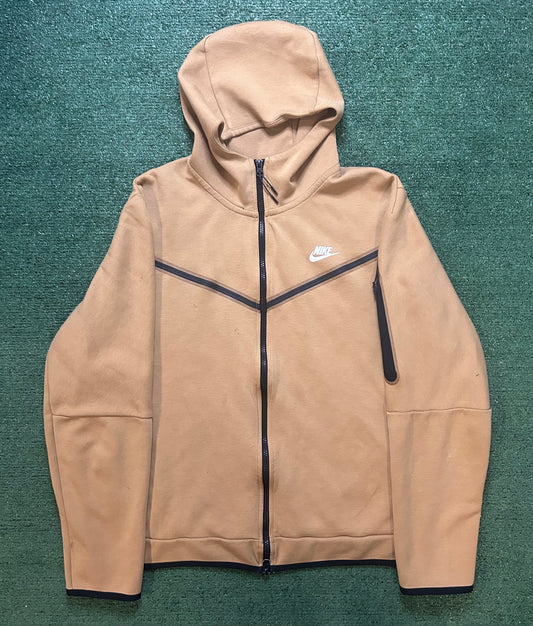Nike tech fleece tan hoodie