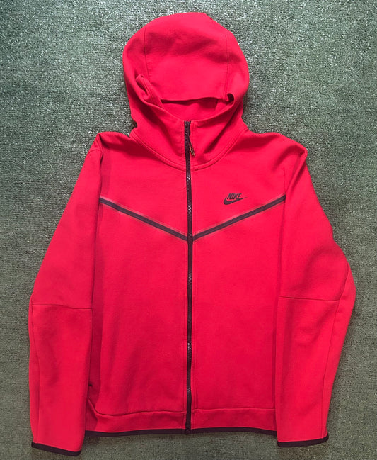 Nike tech fleece red hoodie