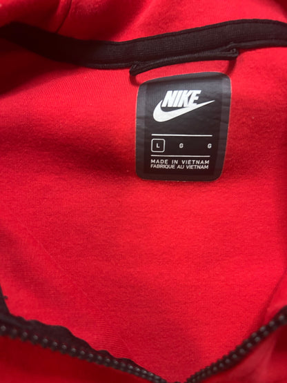 Nike tech fleece red hoodie