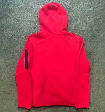 Nike tech fleece red hoodie