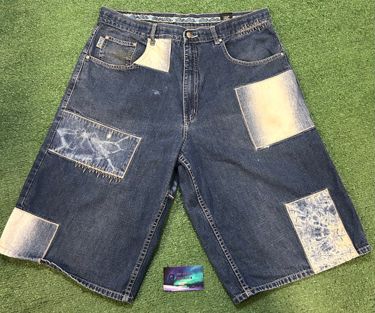 Vintage pelle pelle denim patchwork jean shorts