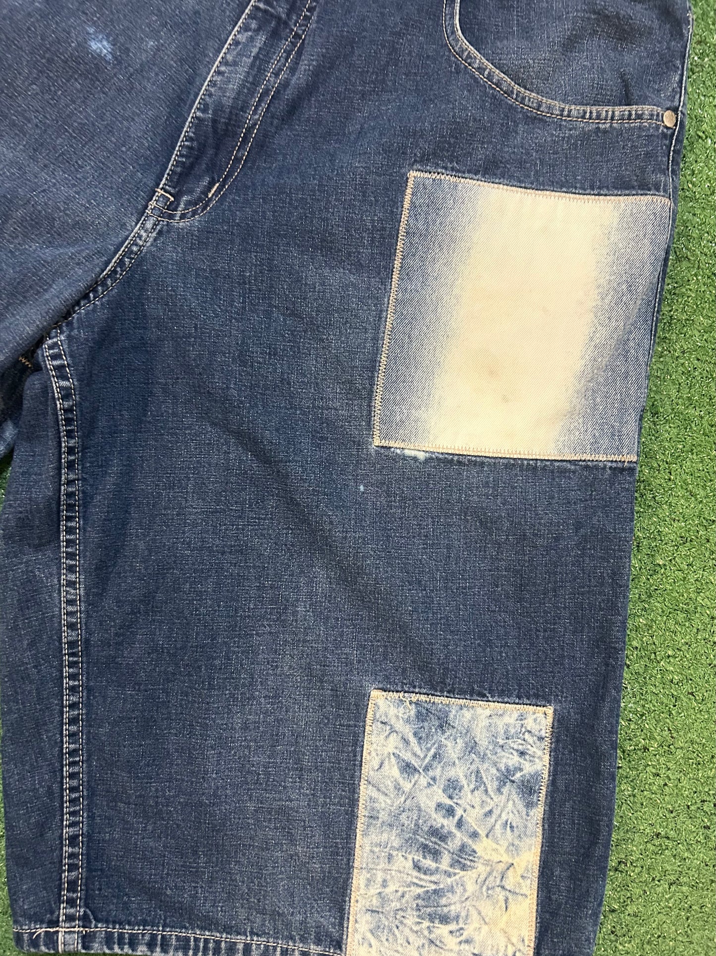 Vintage pelle pelle denim patchwork jean shorts