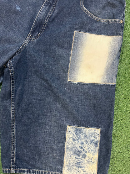 Vintage pelle pelle denim patchwork jean shorts