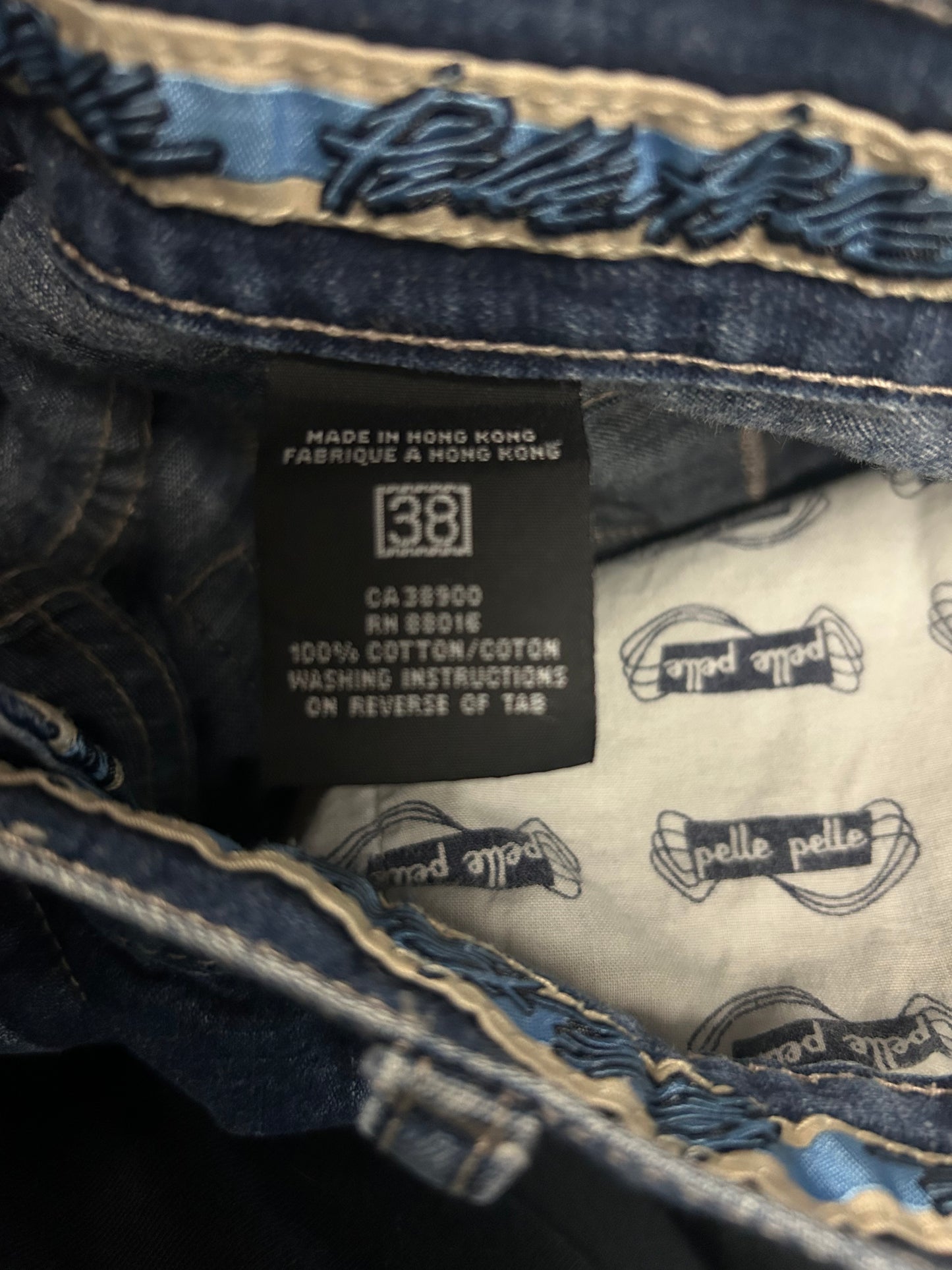 Vintage pelle pelle denim patchwork jean shorts
