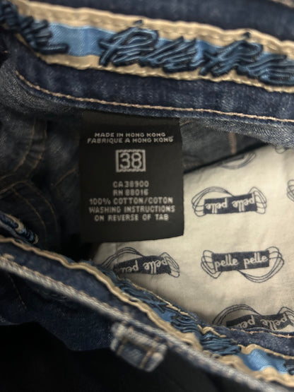 Vintage pelle pelle denim patchwork jean shorts